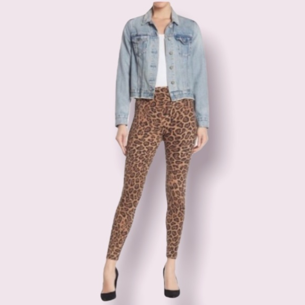 Love, Fire Leopard Print Skinny Leggings